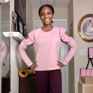 Guess Pink Open Shoulder Top